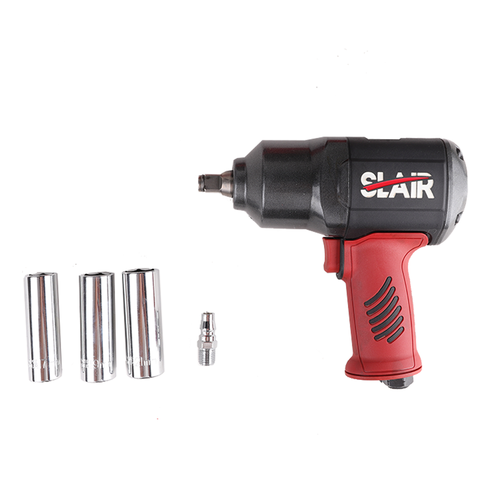  Trusă de scule SLAIR 7BUC SET CHEIE CU IMPACT AIR 1/2", CU PRISE, 1300NM, CIOOC DUMN, COMPOSIT, BMC SET